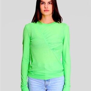 Bright green ganni long sleeve